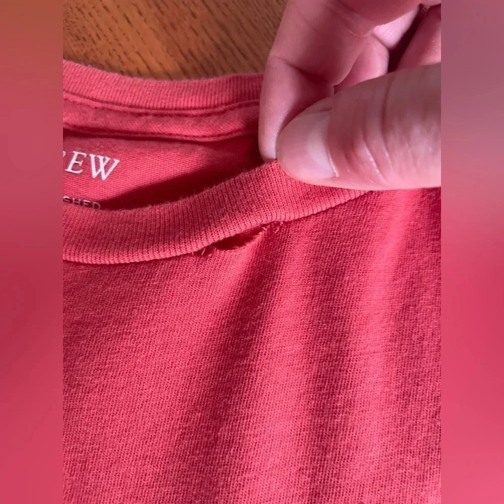 J-Crew Slim Washed Shirt size M good considering small rip along seam